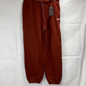 Levi’s Women’s Sweatpants Brown Medium Jogger Drawstring Cotton Blend NWT